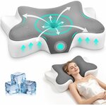 Oreiller Ergonomique Cervical, 2 en 1 Oreiller Memoire Forme Coussin Ergonomique pour la Nuque, pour Dormir sur Le côté, Le 8