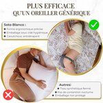 SOTO BLANCO Premium Coussin Genoux pour Dormir Type Celsius Orthopédique avec Mousse à Mémoire de Forme | Coussin Entre Jam 6