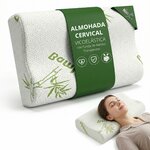 Oreiller Cervical Ergonomique 2 en 1, Mémoire de Forme, 2 Hauteurs, Soutien Cervical pour Dormir sur Le Côté et Le Dos, Houss