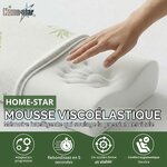Oreiller Cervical Ergonomique 2 en 1, Mémoire de Forme, 2 Hauteurs, Soutien Cervical pour Dormir sur Le Côté et Le Dos, Hou 5