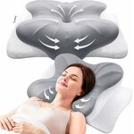 Oreiller Ergonomique,Oreiller Memoire Forme pour Coussin Cervicales Grau