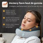 Coussin de Voyage – Oreiller de Voyage Ergonomique en Mousse Mémoire – Coussin Avion Compact et Confortable – Oreiller pour 4