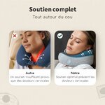 Coussin de Voyage – Oreiller de Voyage Ergonomique en Mousse Mémoire – Coussin Avion Compact et Confortable – Oreiller pour 5