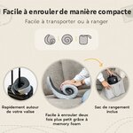 Coussin de Voyage – Oreiller de Voyage Ergonomique en Mousse Mémoire – Coussin Avion Compact et Confortable – Oreiller pour 6