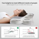JINXIA-Oreiller-Orthopédique-Ergonomique-Gris-Pour-Soutien-Du-Cou