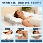 dozion-oreiller-ergonomique-cervical-memoire-de-forme-soutien-lateral-et-dorsal-58x40x10-13-cm-blanc
