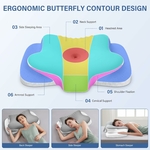 ehomfory-oreiller-ergonomique-soutien-cervical-forme-papillon-65x37x10-12cm