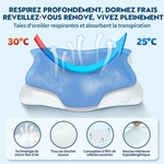 CloudÉtoile-oreiller-ergonomique-cervical-memoire-de-forme-64x38x12-cm-gris