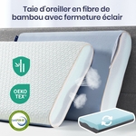 BedStory-Oreiller-Cervical-Charbon-De-Bambou-Pour-Un-Sommeil-Réparateur