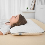 sikaini-coussin-ergonomique-pour-jeunes-avec-mousse-a-memoire-de-forme-pour-sommeil-reparateur-avec-taie-d-oreiller-blanc