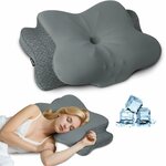 aoceki-oreiller-ergonomique-cervical-oreiller-anti-ronflement-et-apnee-memoire-de-forme-avec-housse-amovible-papillon-gris-fonce-59-38-12-cm