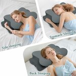 aoceki-oreiller-ergonomique-cervical-oreiller-anti-ronflement-et-apnee-memoire-de-forme-avec-housse-amovible-papillon-59-38-12-cm