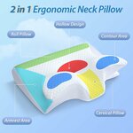 HOMCA-Oreiller-Ergonomique-Soulagement-Des-Douleurs-Cervicales-Et-Dorsales