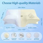HOMCA-Oreiller-Cervical-Haute-Qualité-Avec-Soutien-Optimal-Et-Housse-Lavable