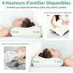 UTTU-Oreiller-Orthopédique-Pour-La-Nuque-Réglable-Et-Confortable