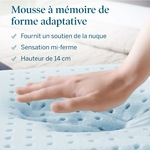 lucid-oreiller-a-memoire-de-forme-soutient-cervical-rafraichissant-housse-lavable-blanc-60-x-40-cm