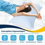 Wviowvi-oreiller-memoire-forme-40x80-cm-ergonomique-cervical-reglable-meilleur-pillow-plat-coussin-a-amovible-et-fermeture-eclair-40x80-cm-bleu-et-blanc