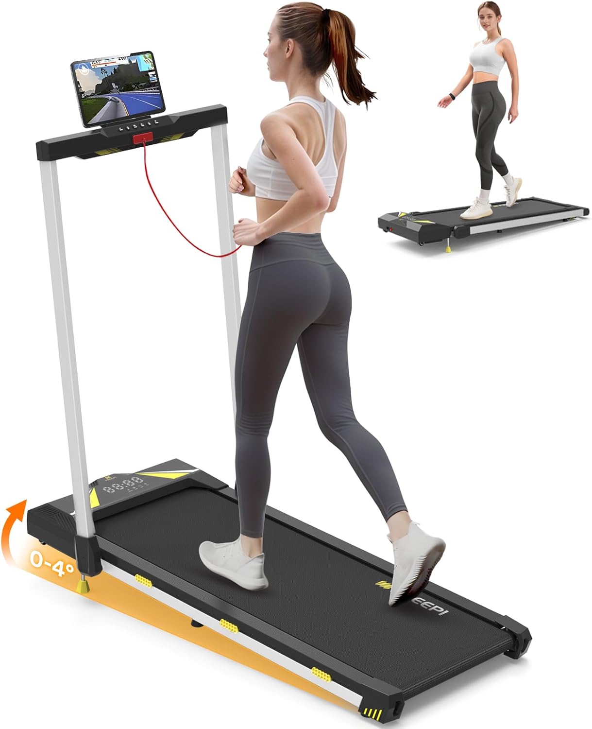 Tapis de Course Pliable T4000 | Home Fitness Compact | Clover Fitness