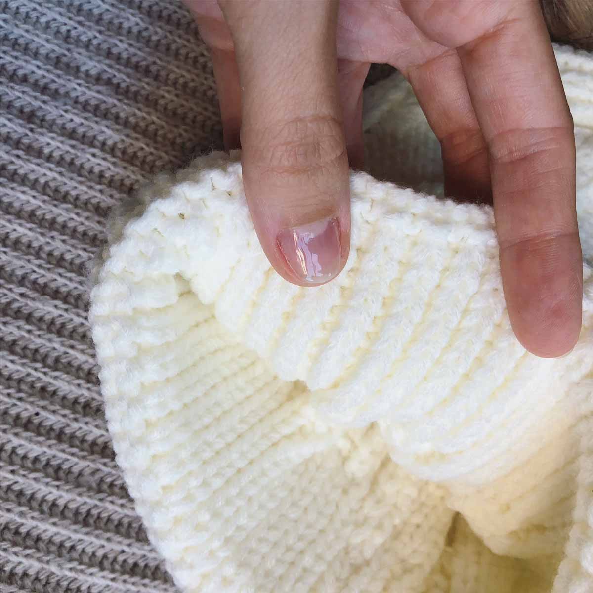 bonnet chaud ecru hiver maman bebe
