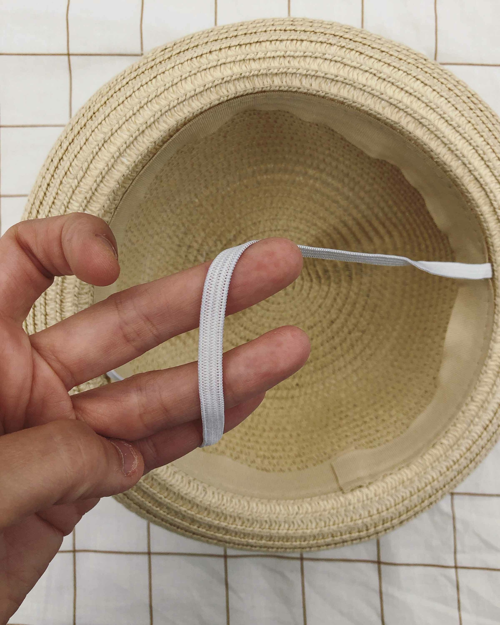 chapeau de paille enfant elastique