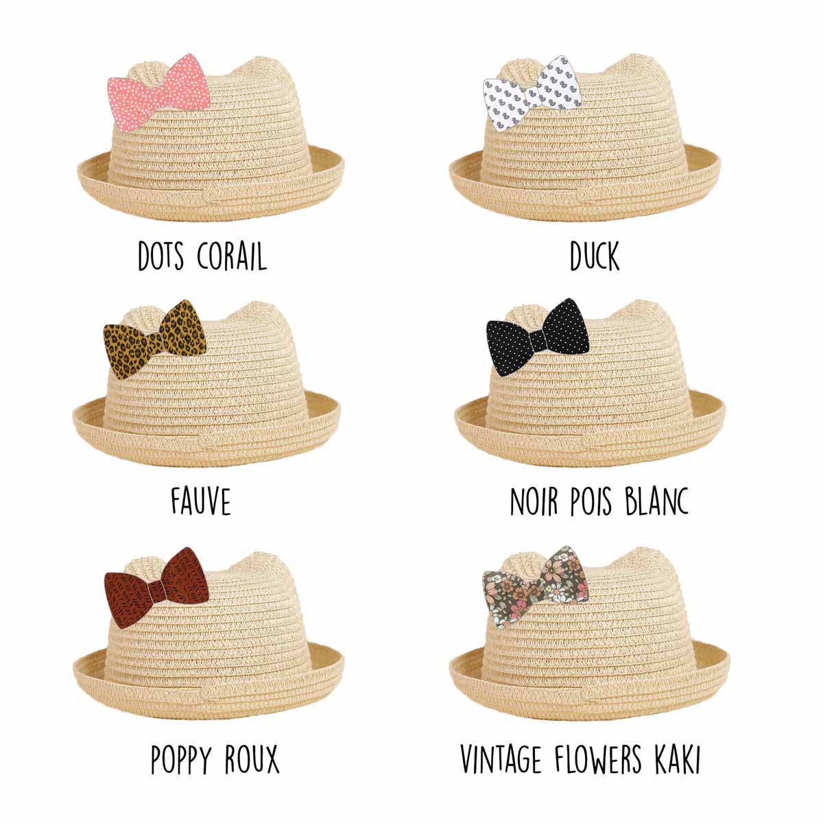 idées de personnalisation chapeau de paille maison little