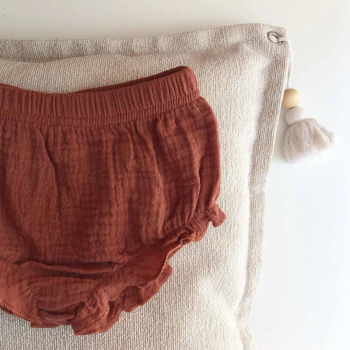 culotte bébé taille élastiquée froncée