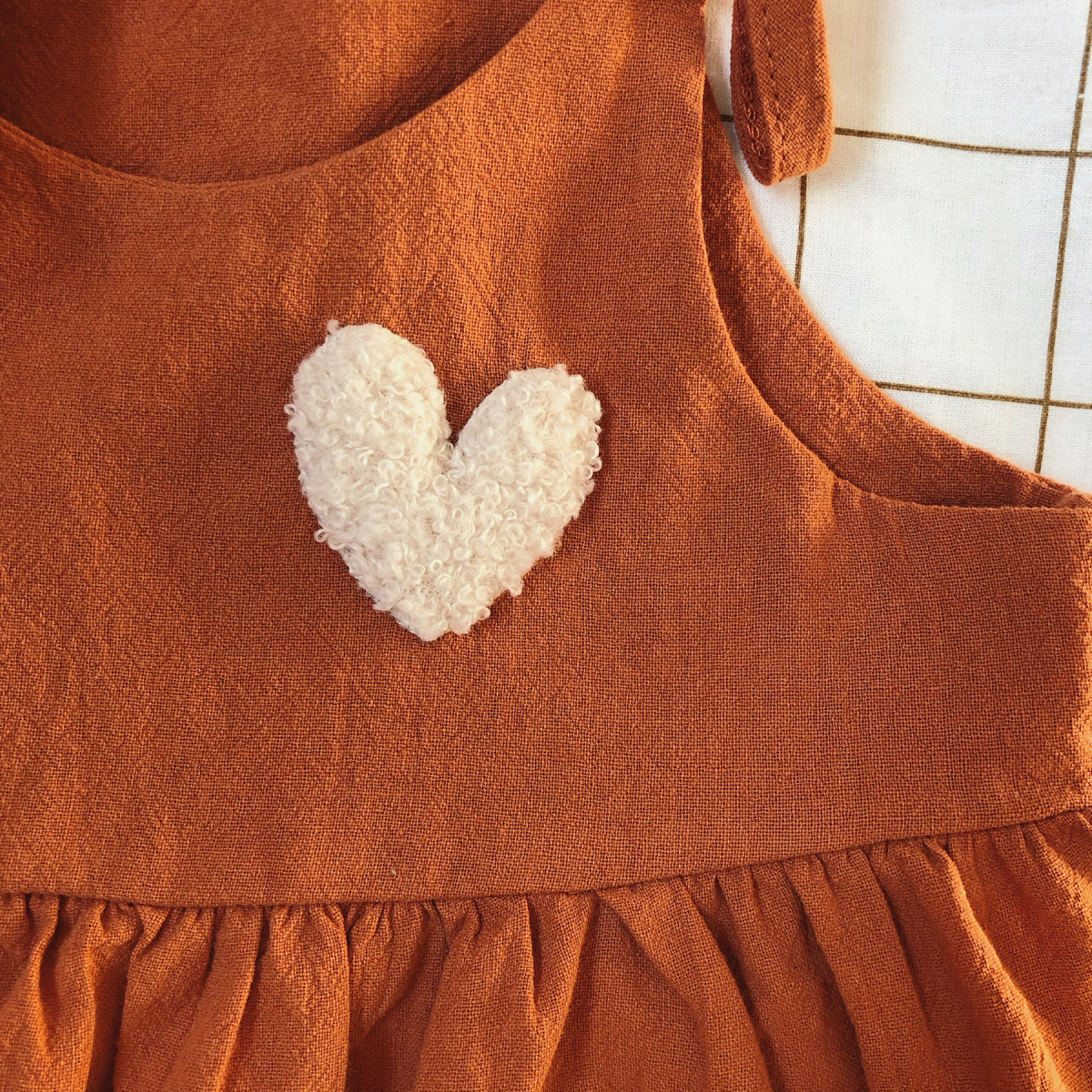 coeur en tissu teddy cousu main