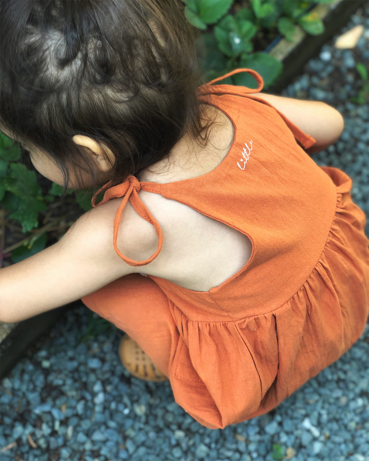 robe dété en lin terracotta maison little