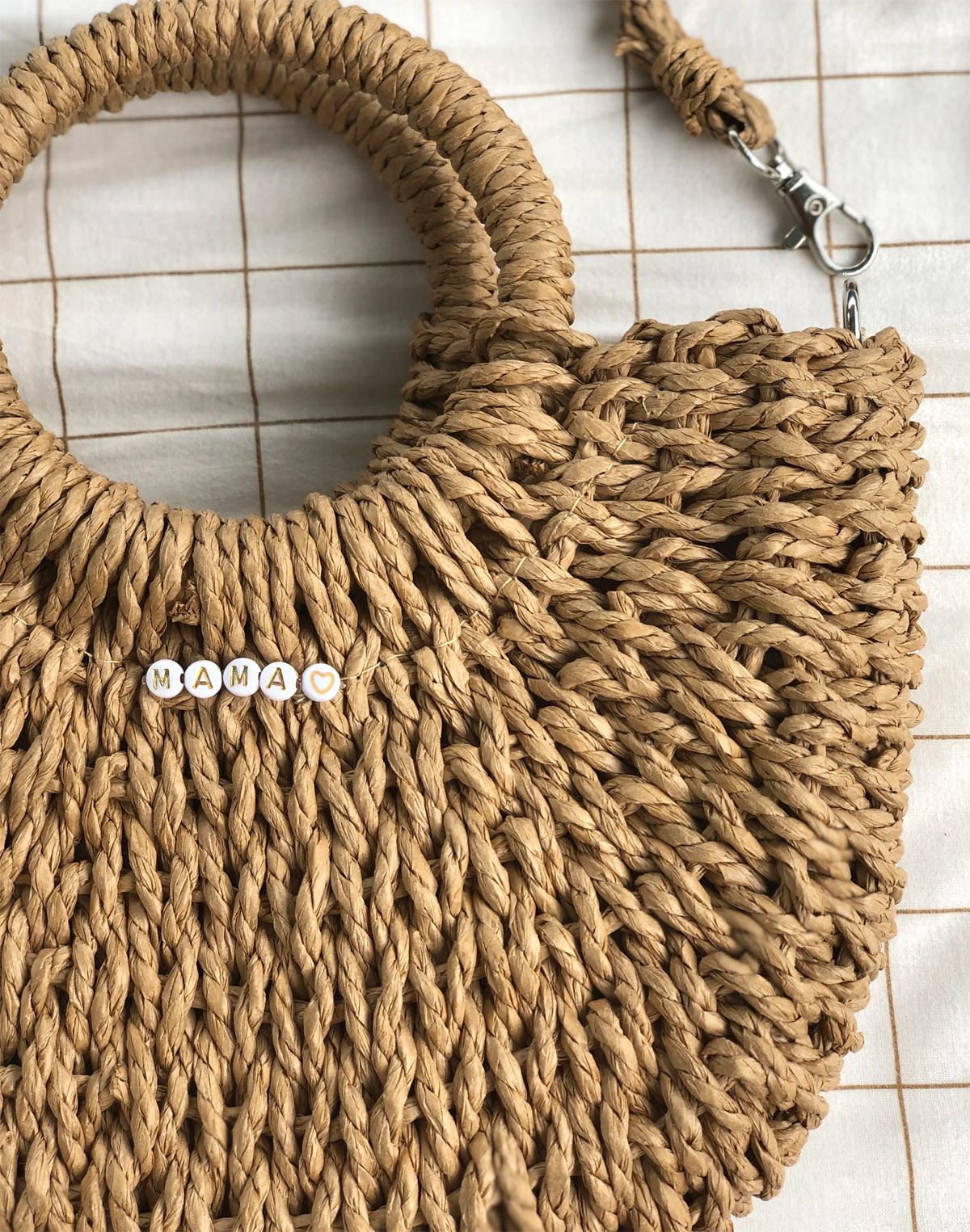 panier rond en osier personnalisable