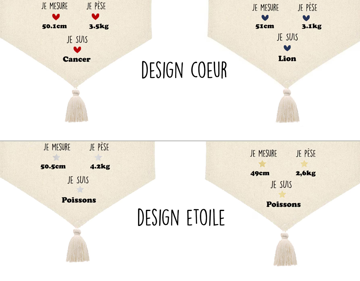 déco personnalisable tissu bébé