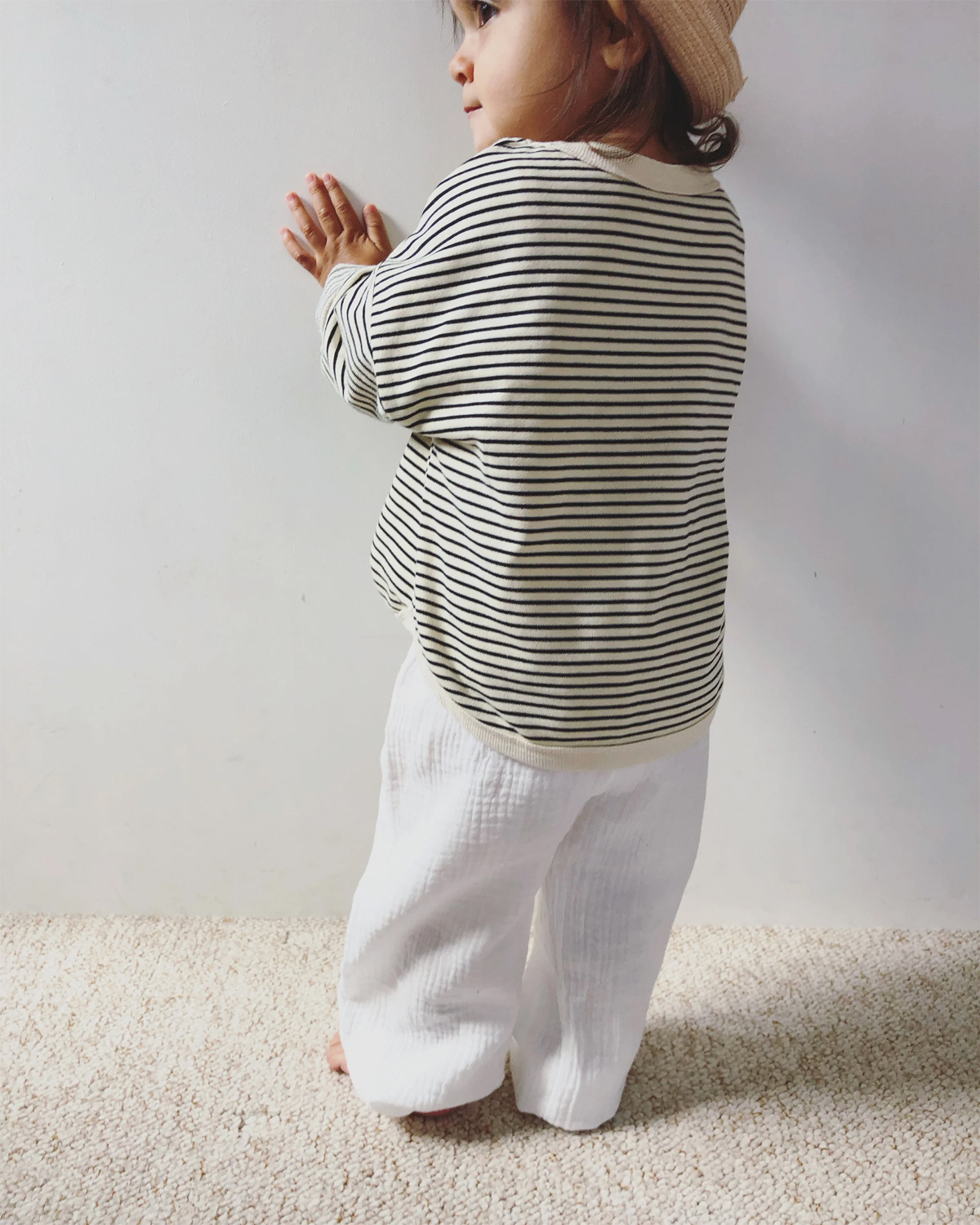 pantalon jambes larges bébé enfant double gaze
