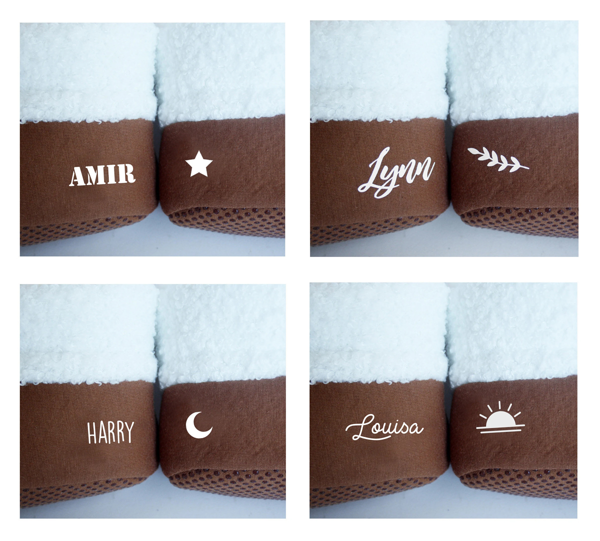 personnalisation prénom et motif bottes fourrées enfant