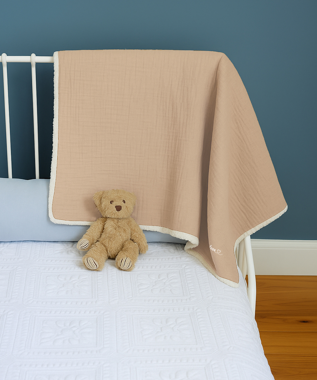 couverture-bebe-gaze-beige-teddy-personnalise