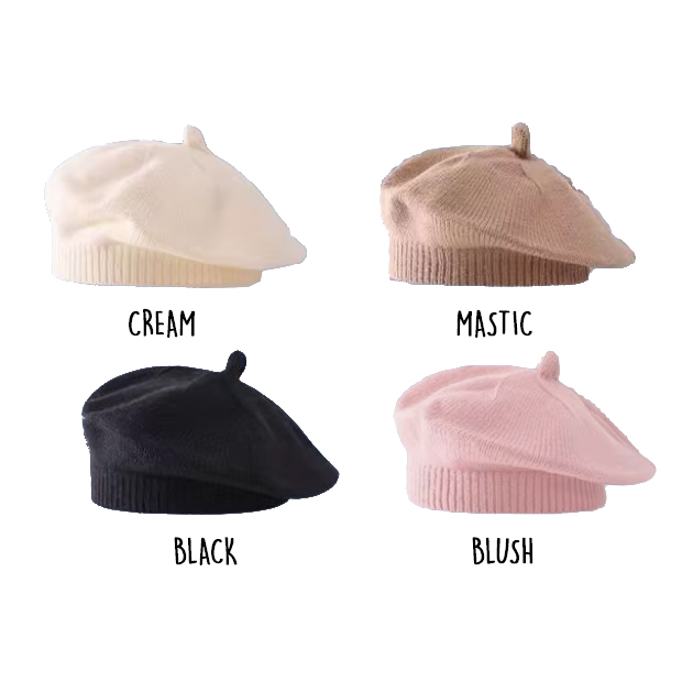 beret-enfant-laine-noir-camel-look-retro-hiver-mode-fille