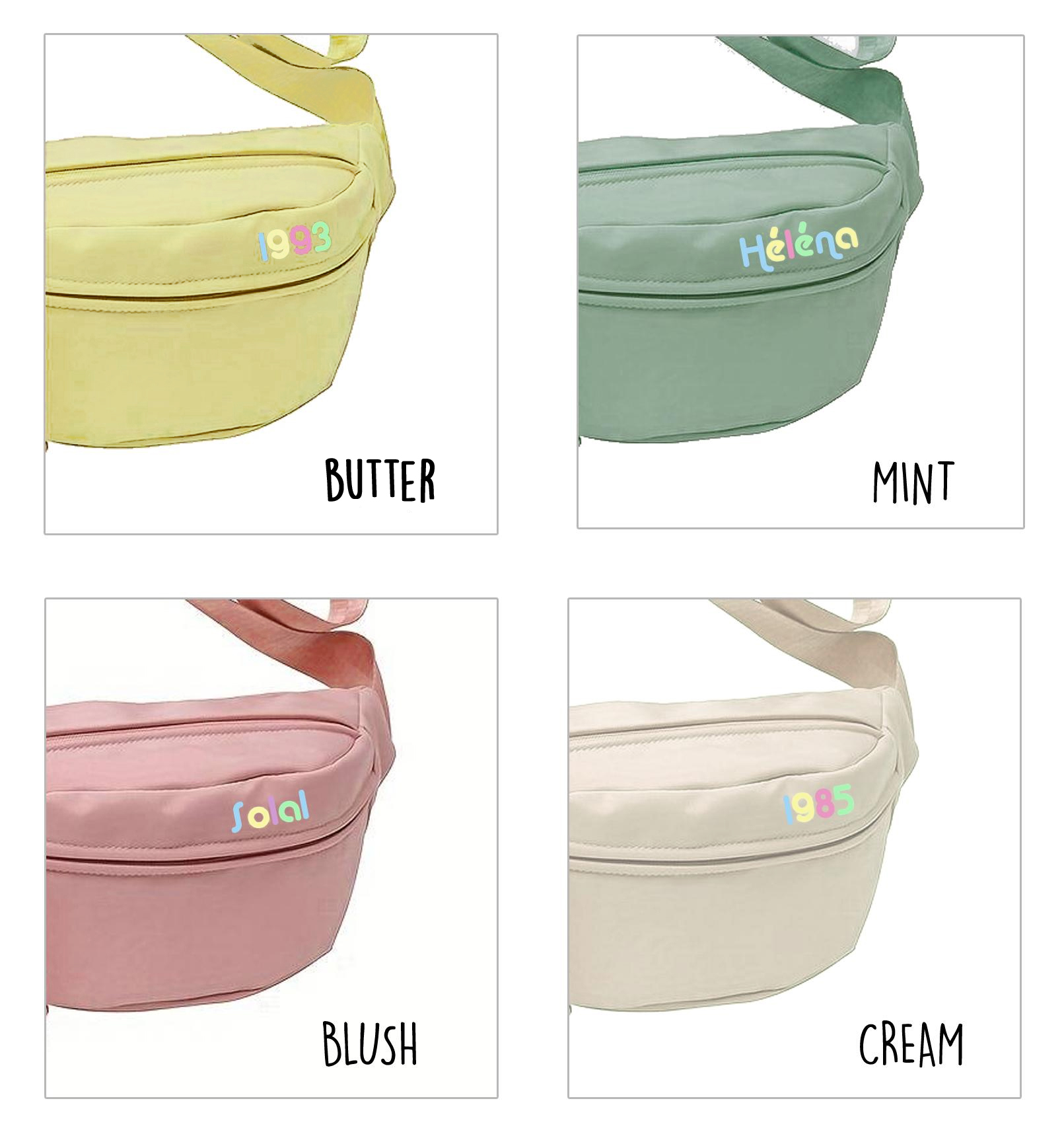 couleurs banane pastel mint rose écru et jaune