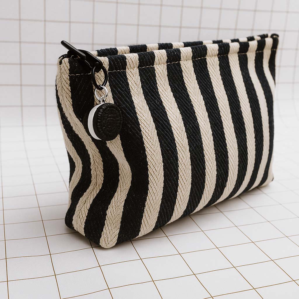 trousse-toilette-toile-doublee-rayures-noir-bisuit-oreo