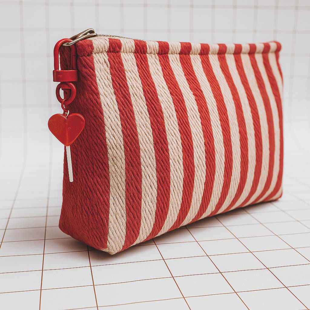 trousse-zipee-rouge-rayures-charm-coeur-st-valentin