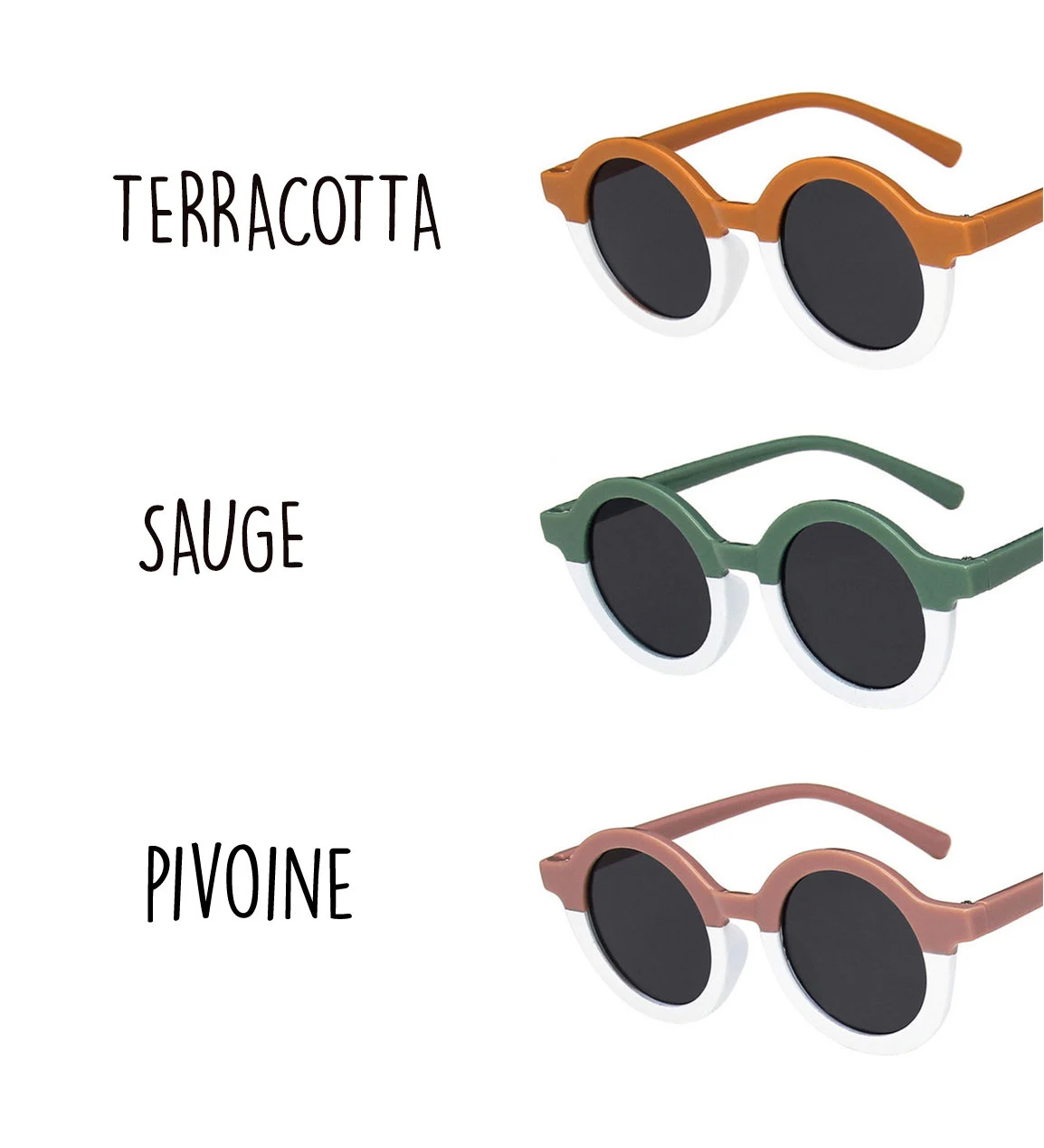 couleurs lunettes enfant bicolore personnalisées