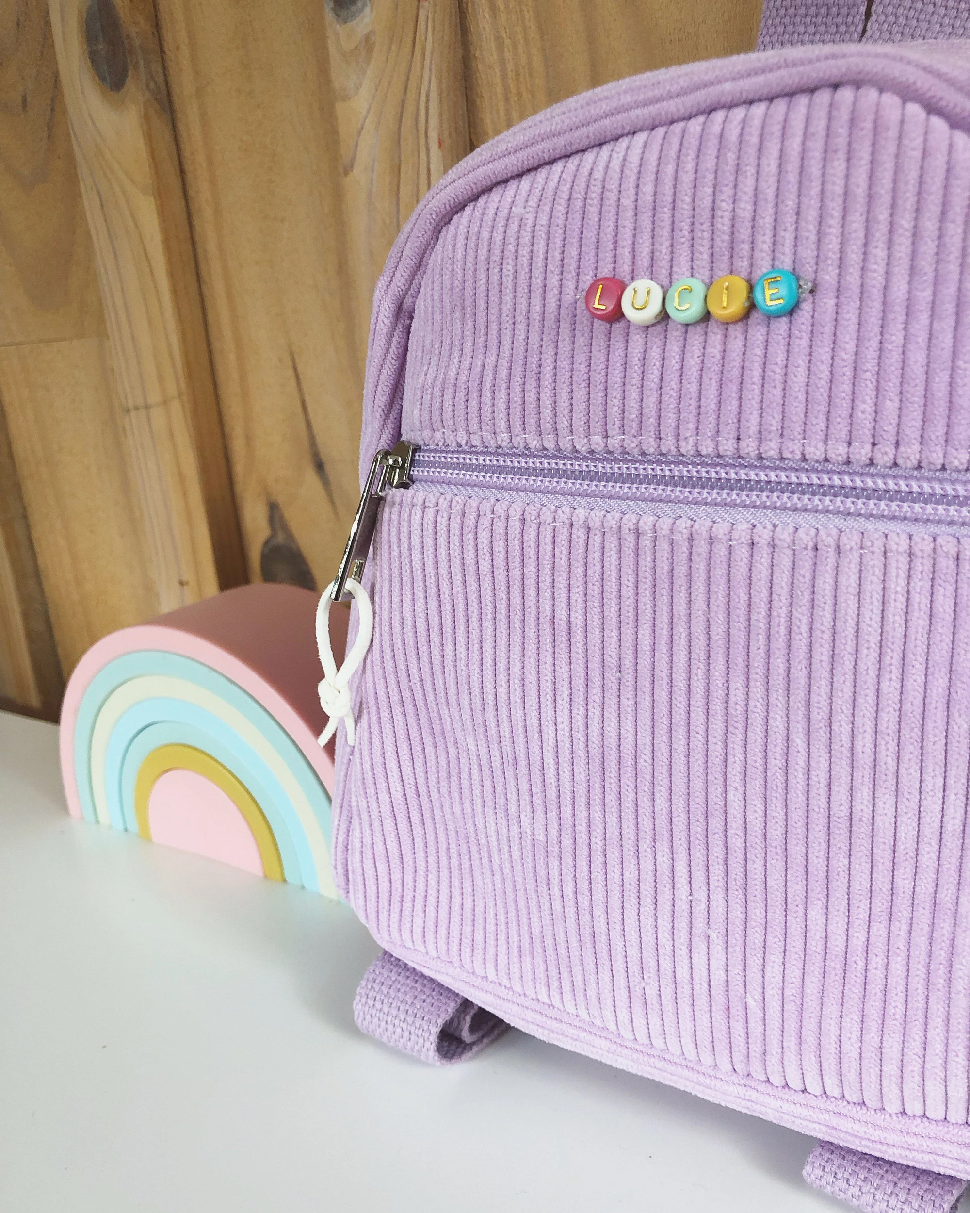 cartable crèche nounou parme avec prénom perles