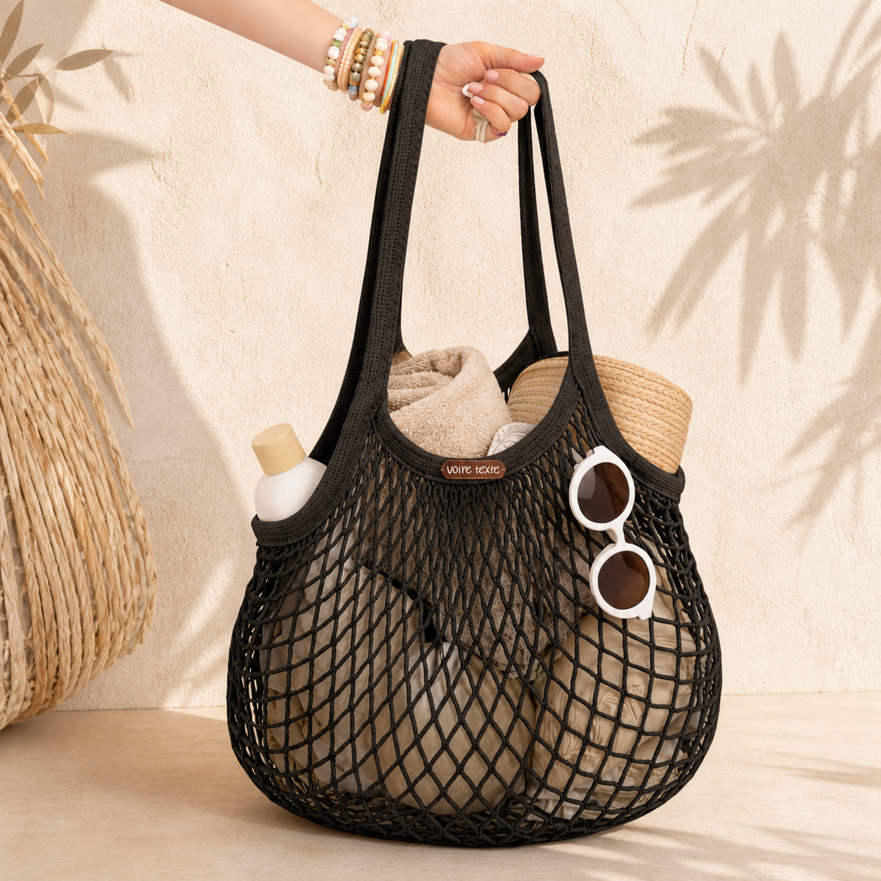 sac-filet-plage-provisions-personalisable-noir