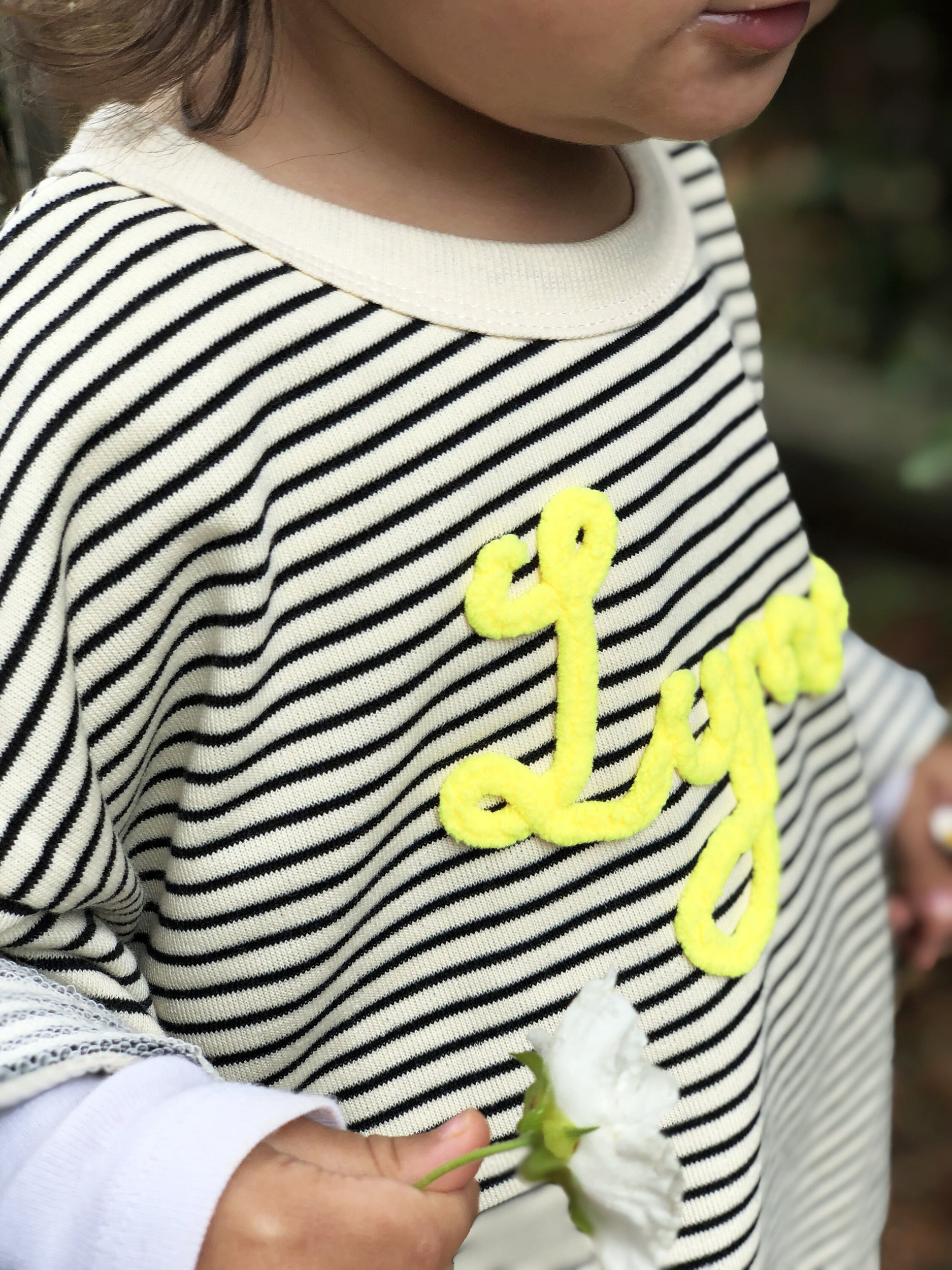 summer sweat pour enfant prénom fluo