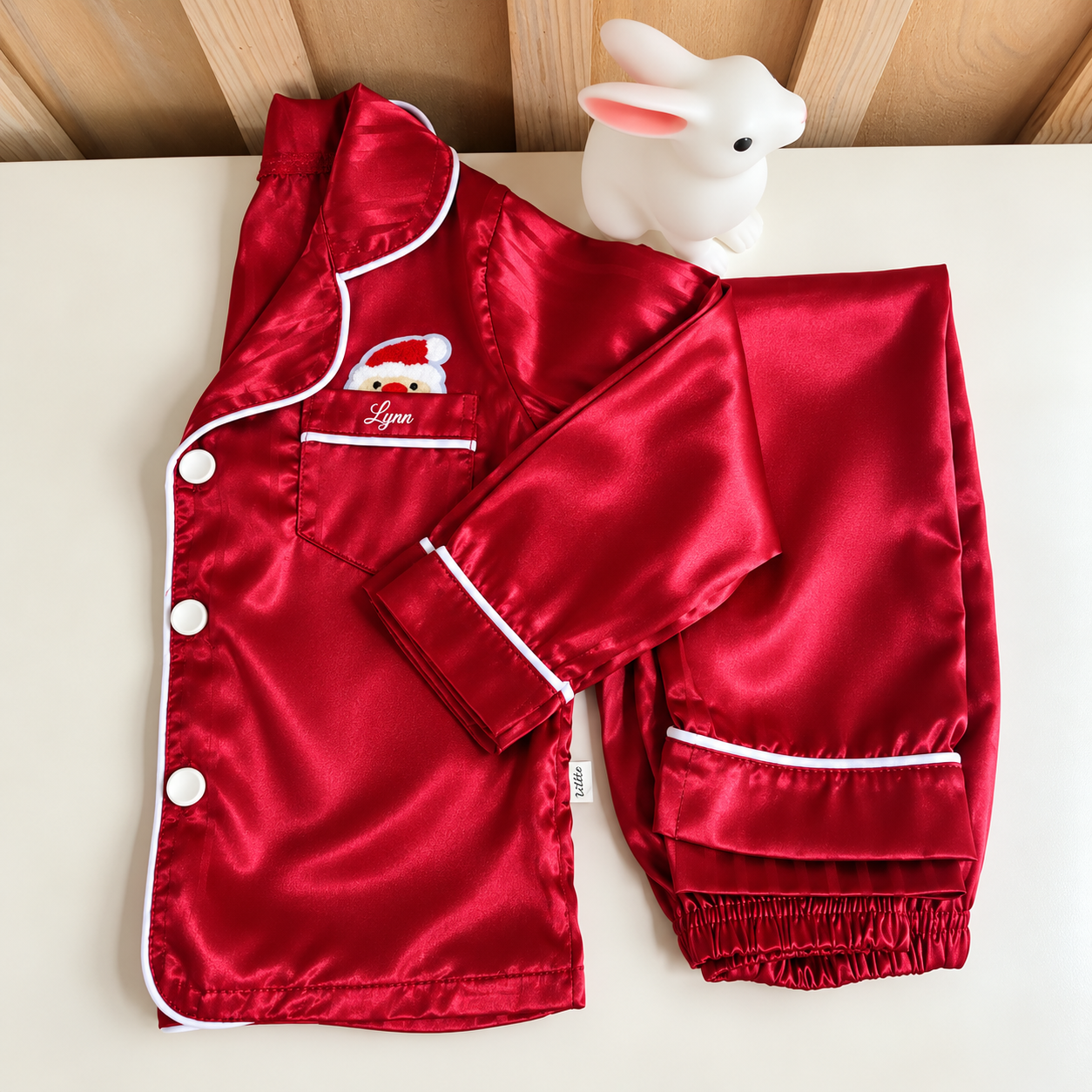 ensemble-pyjama-noel-rouge-prenom-avec-lapin