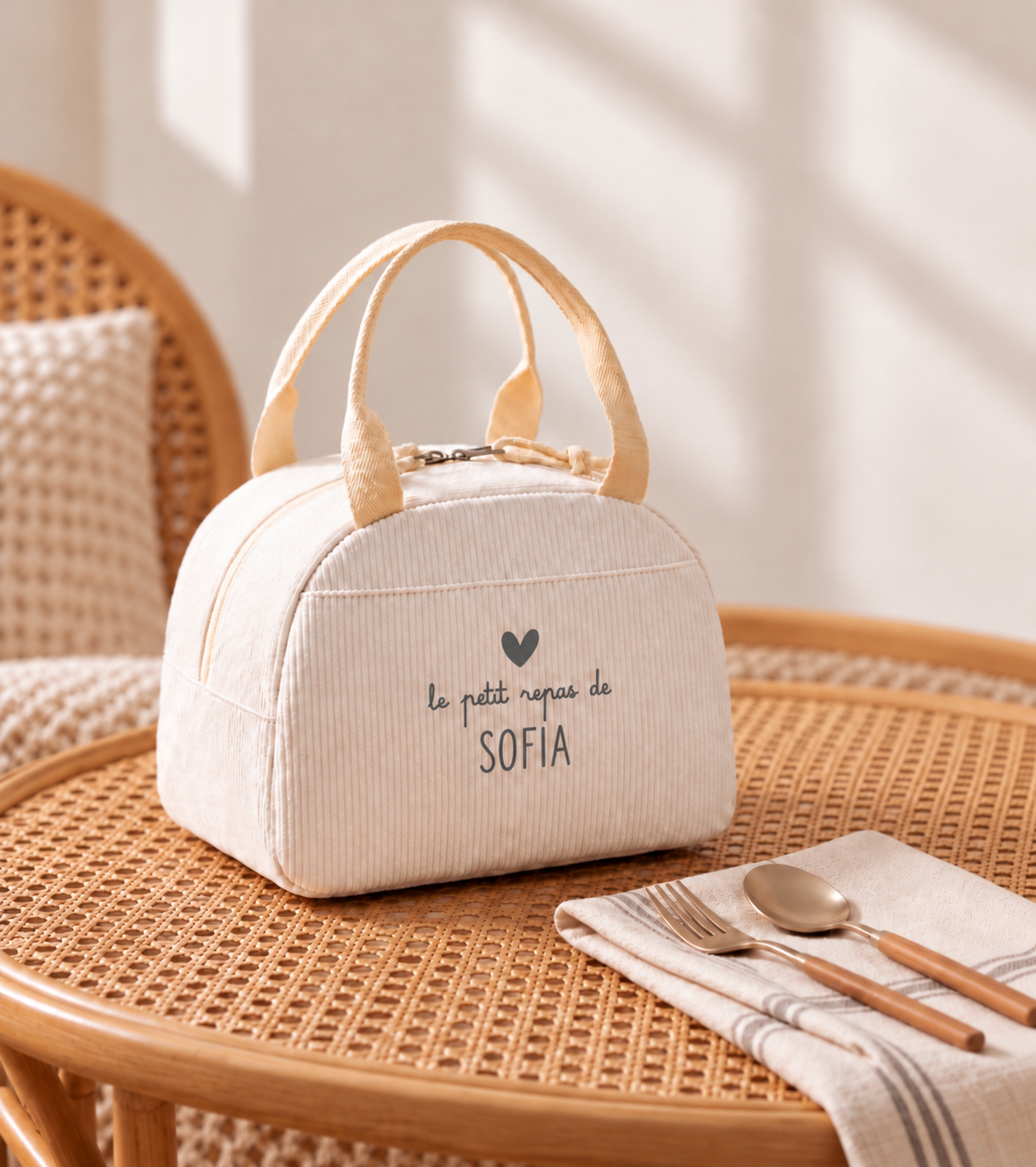 panier-repas-isotherme-velours-cotele-ecru