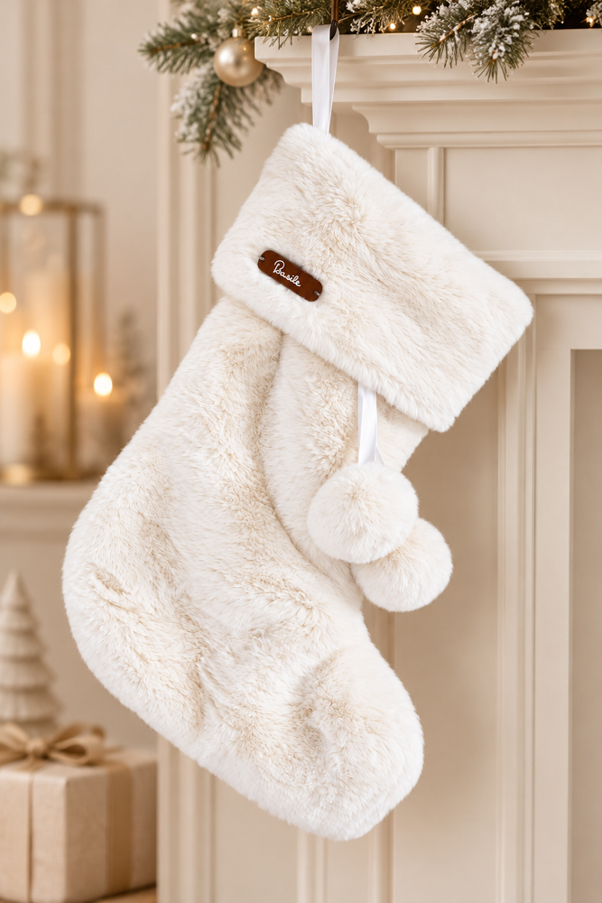 ornement-suspension-deco-noel-fourrure-chaussette