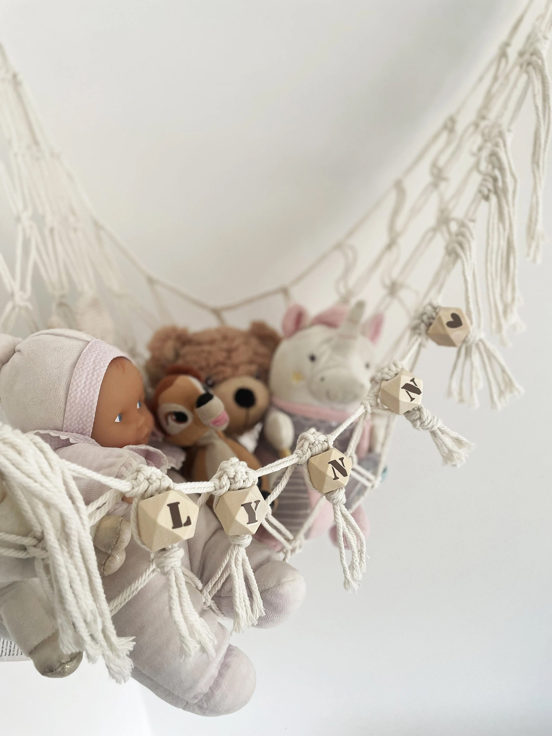 hamac macramé avec prénom