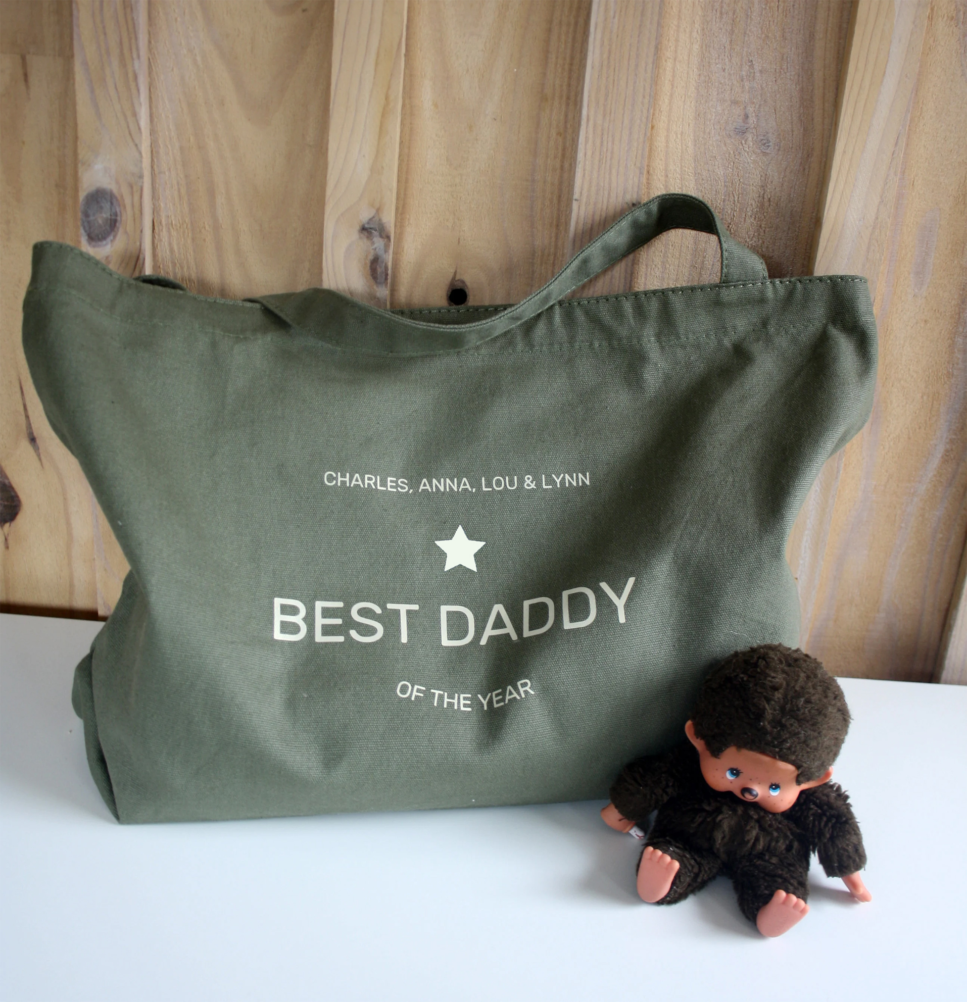 sac papa kaki texte personnalisé