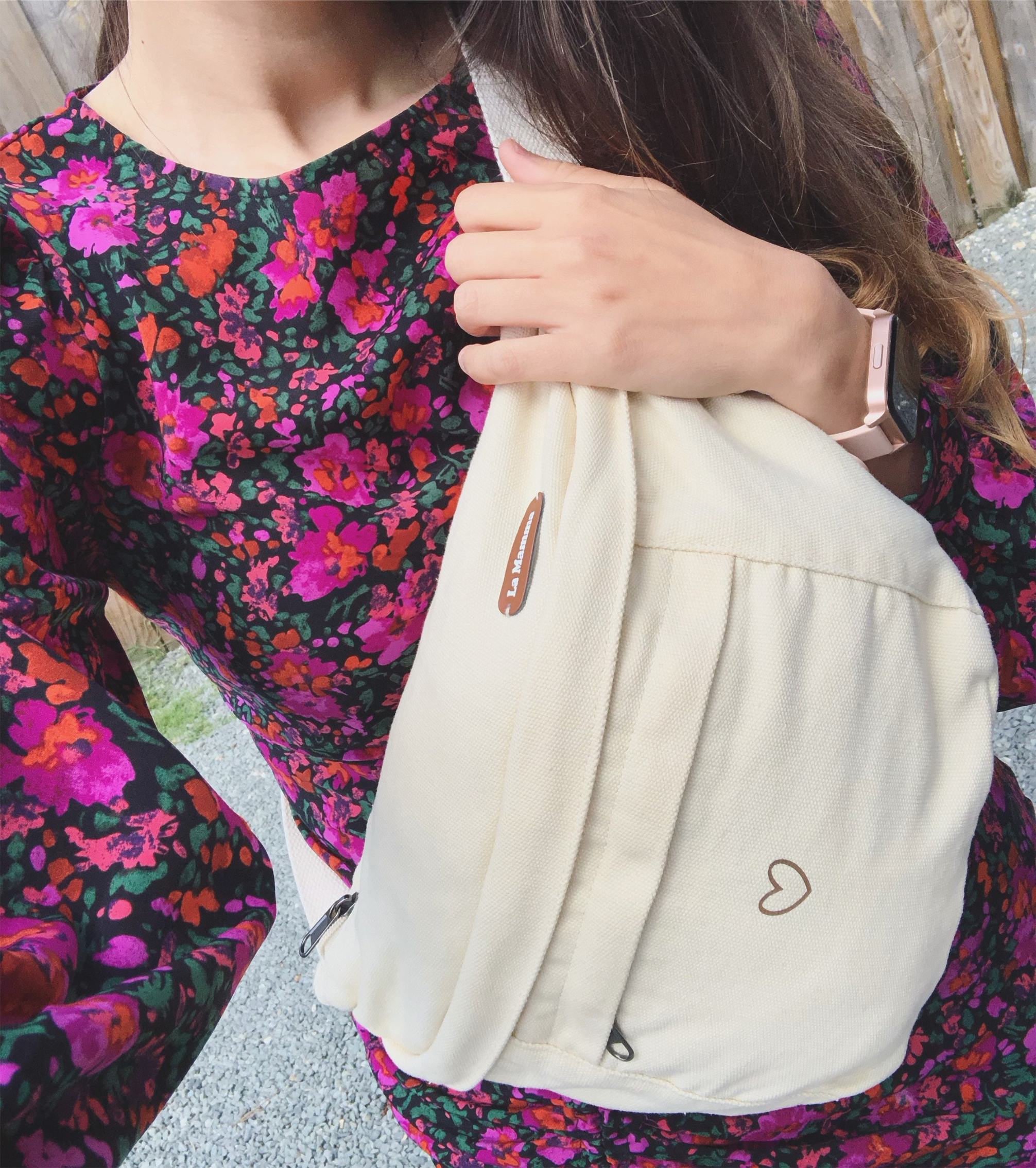grand sac banane 3 poches avec texte