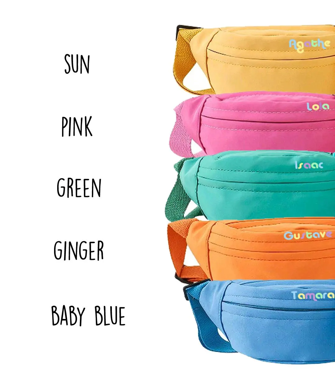 couleurs bananes enfant personnalisables