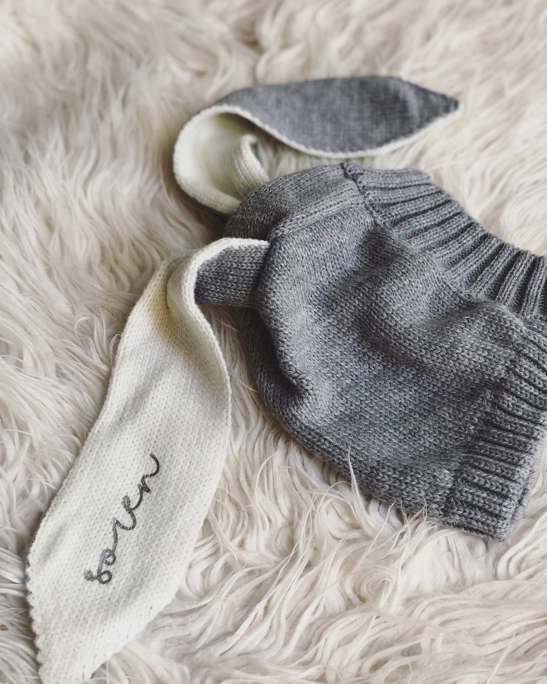 cagoule lapin gris personnalisé
