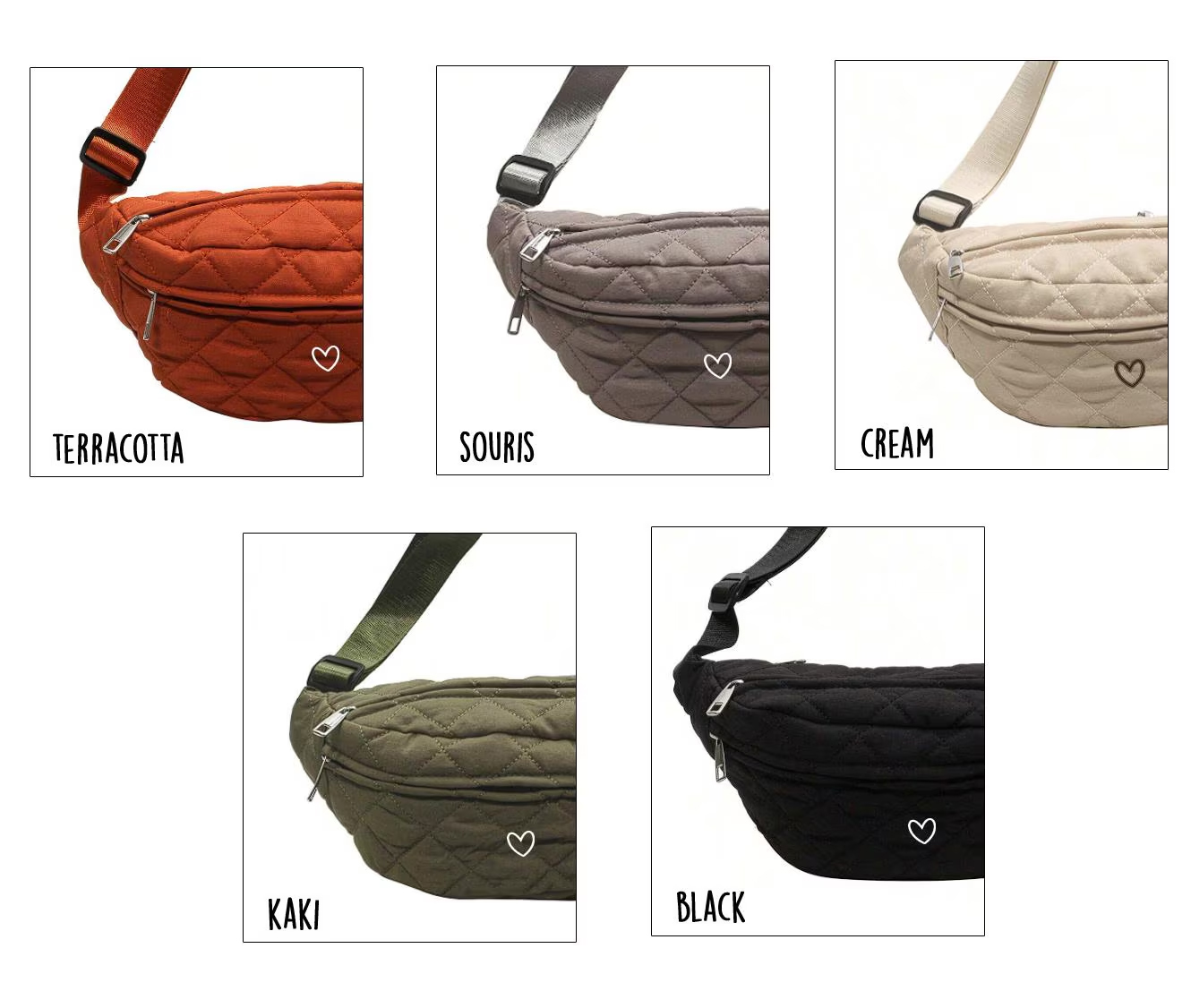 couleurs bananes terracotta gris creme kaki noir